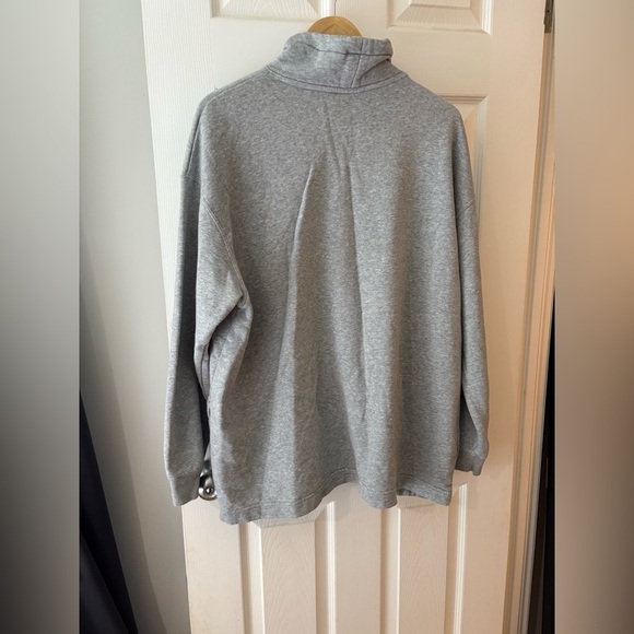 Nike women’s grey club fleece oversized mock neck sweater large fits XL-xxl - Picture 4 of 12